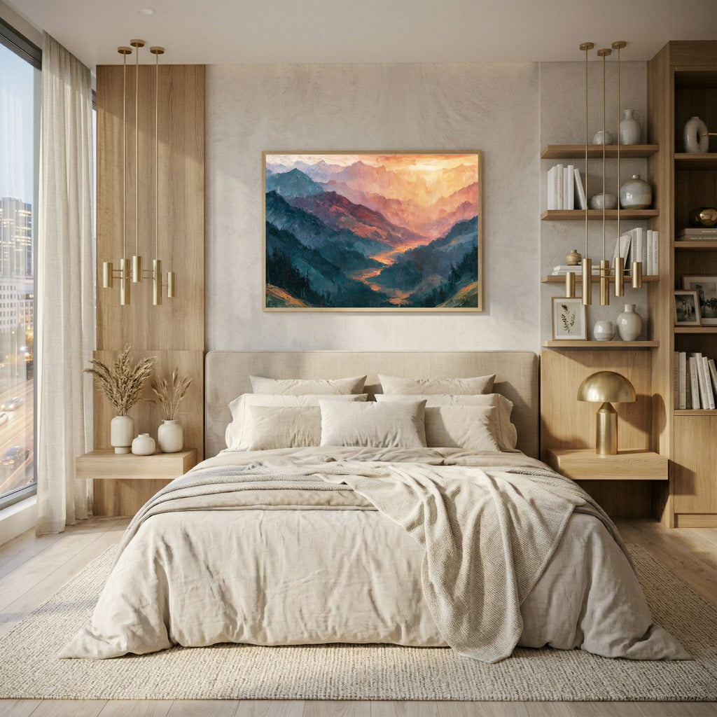 Abstract Mountain Landscape - PoeticWovens