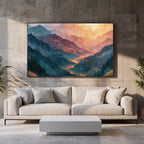 Abstract Mountain Landscape - PoeticWovens