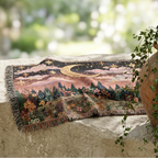 Landscape Crescent Moon Nightscape - PoeticWovens