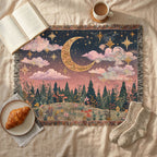 Landscape Crescent Moon Nightscape - PoeticWovens