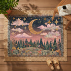 Landscape Crescent Moon Nightscape - PoeticWovens
