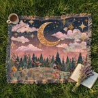 Landscape Crescent Moon Nightscape - PoeticWovens