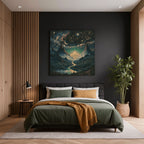 Celestial Cosmic View Square Framed Canvas - PoeticWovens