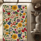 Sunflower & Berry Floral - PoeticWovens