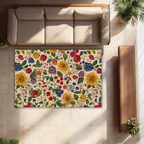 Sunflower & Berry Floral - PoeticWovens
