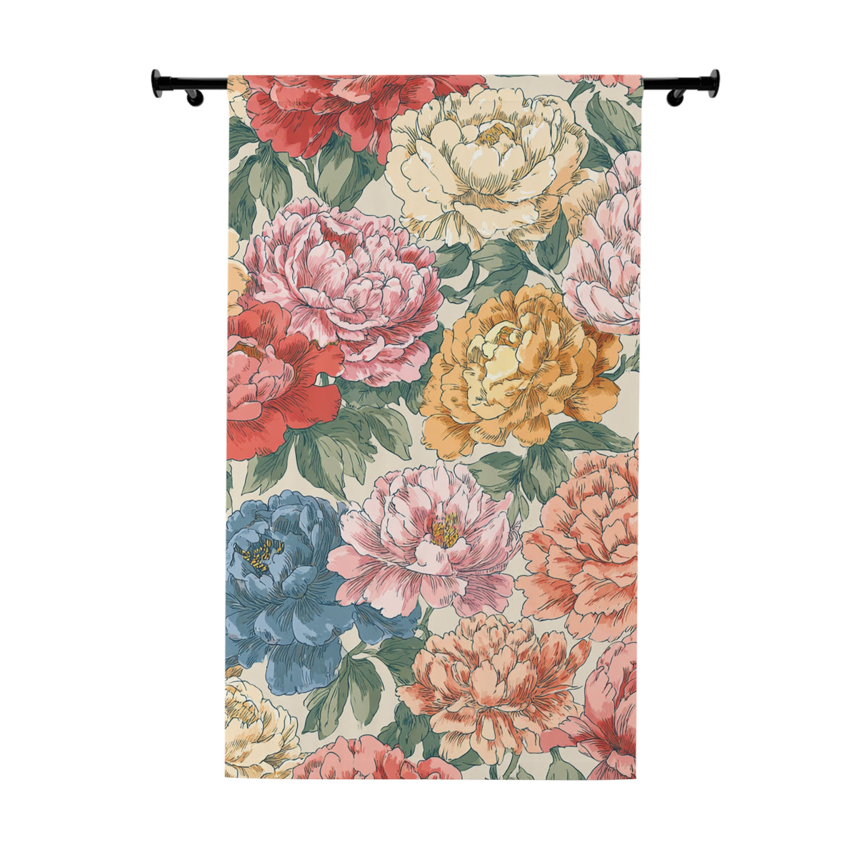 Floral Peony Singel Panel - PoeticWovens