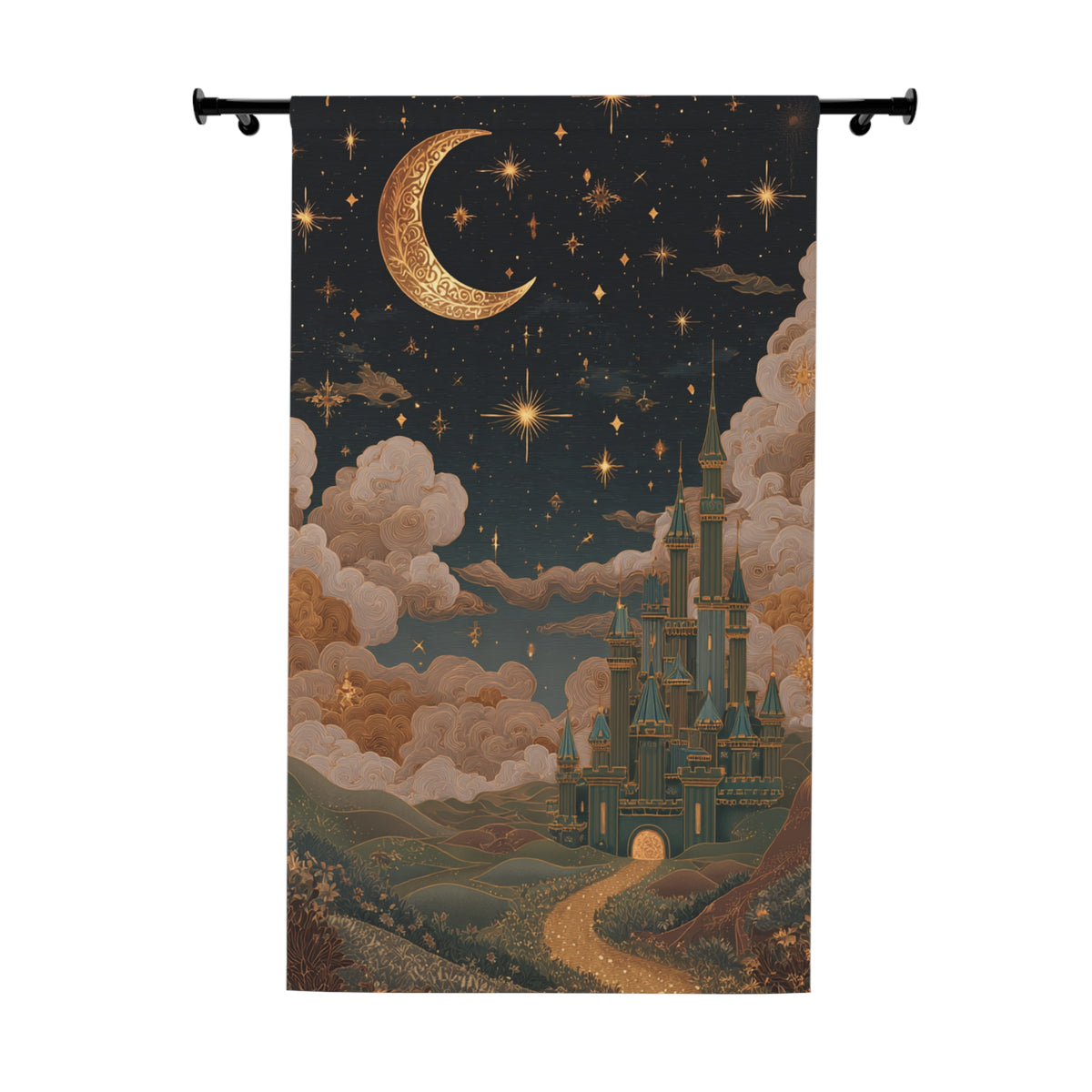 Blackout Moonlit Castle - PoeticWovens