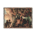 Abstract Earth Tone View Woven Blanket - PoeticWovens
