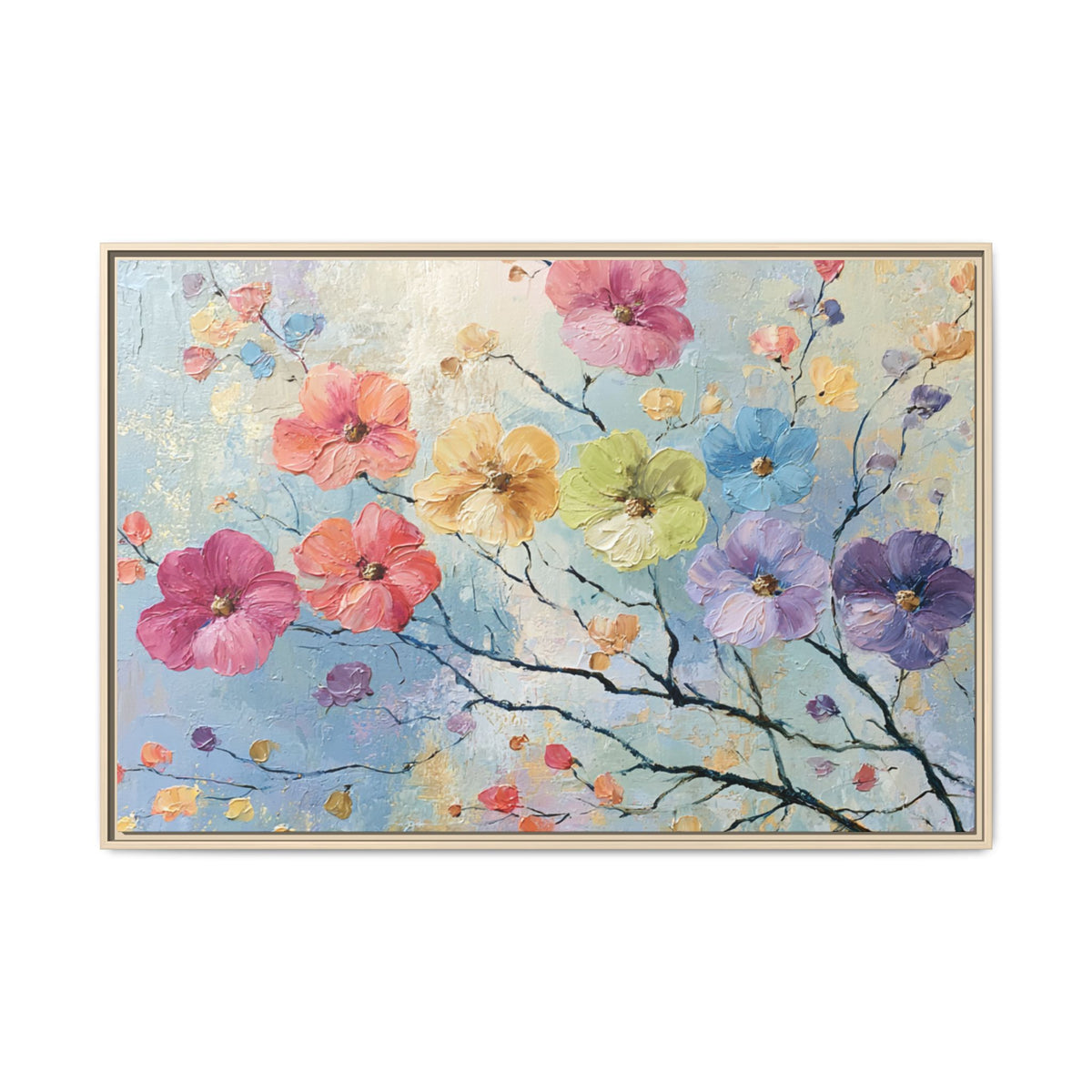 Colorful Floral Painting - PoeticWovens