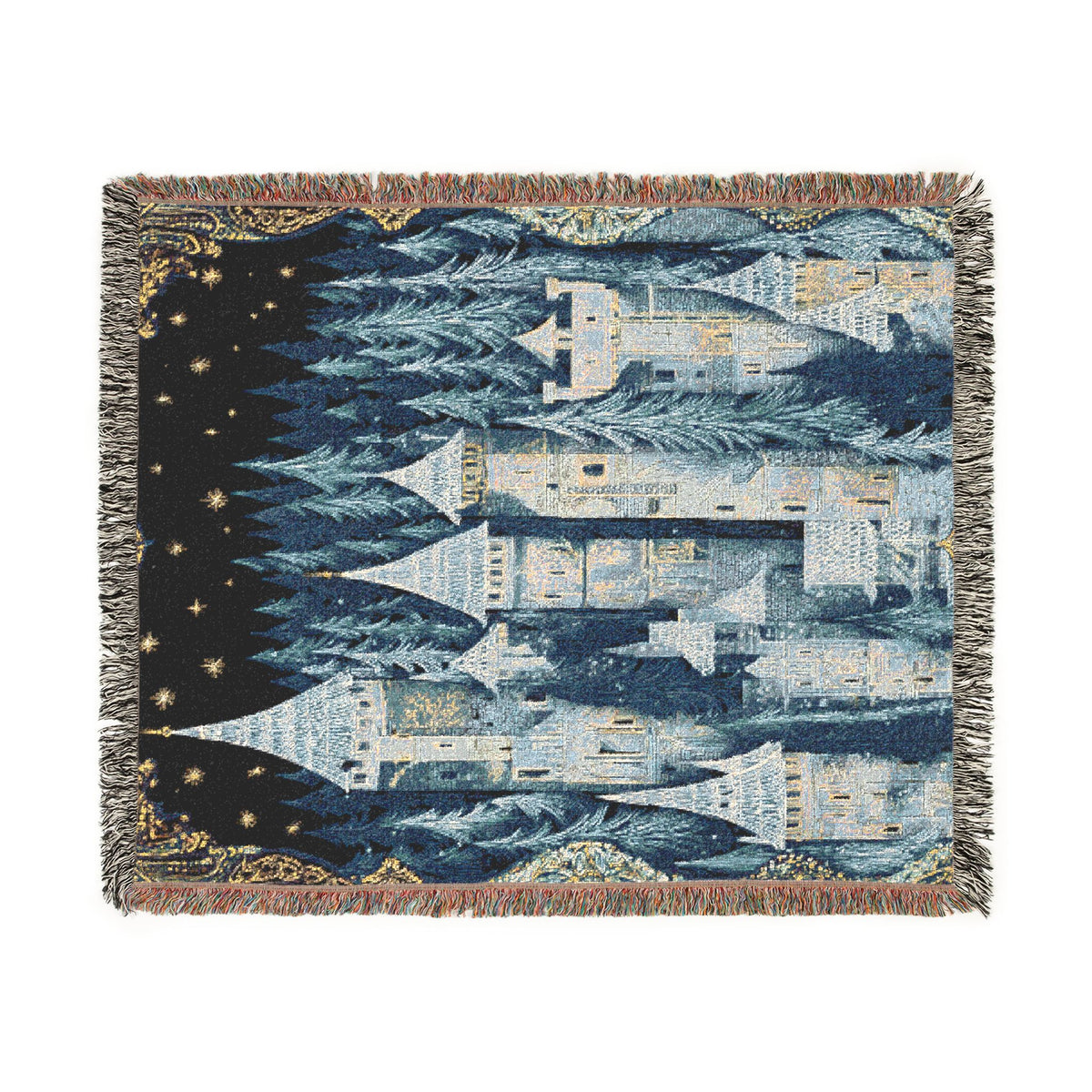 Starry Night Cityscape - PoeticWovens