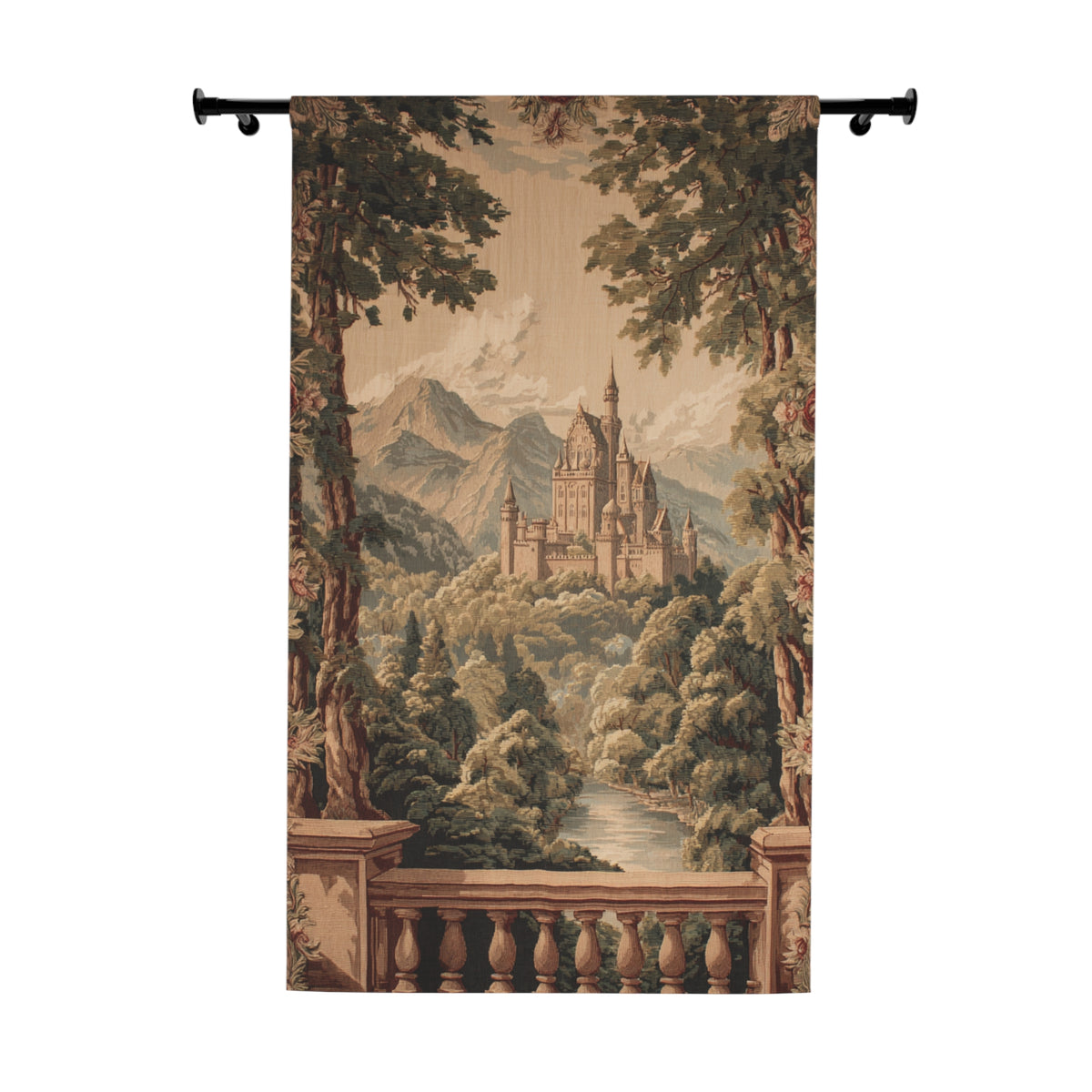 Vintage Castle Landscape - PoeticWovens