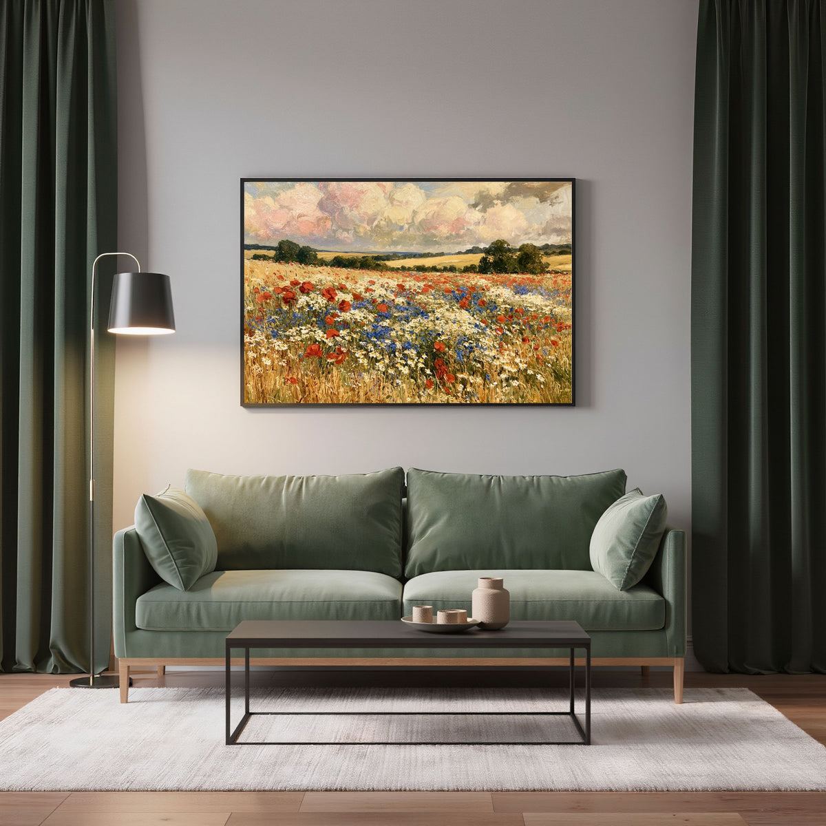 Red,White, and Blue Poppies and Daisies - PoeticWovens