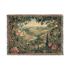 Vintage Greenscape Landscape Woven Blanket - PoeticWovens