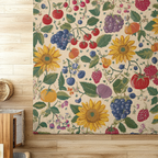 Sunflower & Berry Floral - PoeticWovens