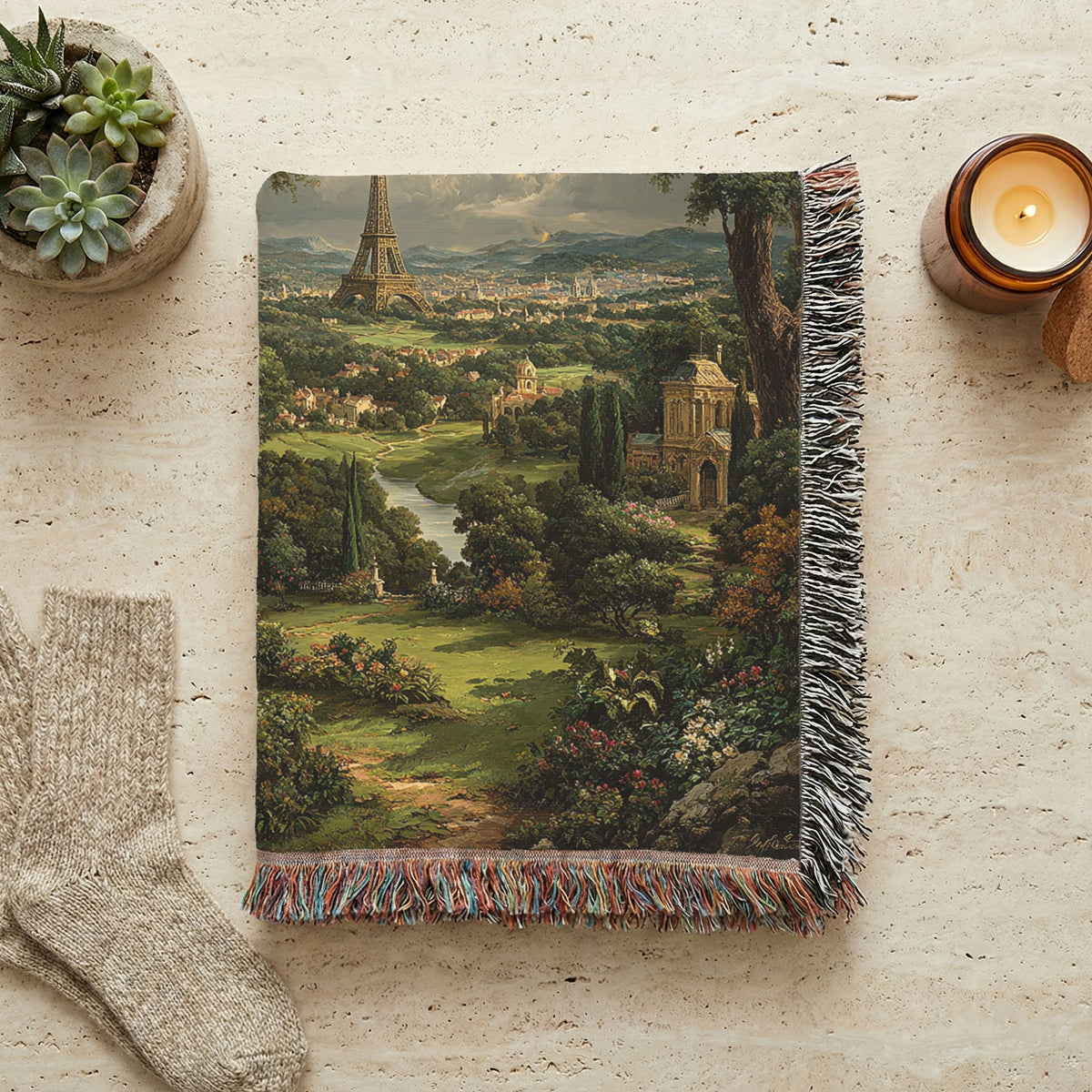 Classic Landscape Woven Blanket - PoeticWovens