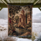 Vintage Luxury Castle Woven Blanket - PoeticWovens