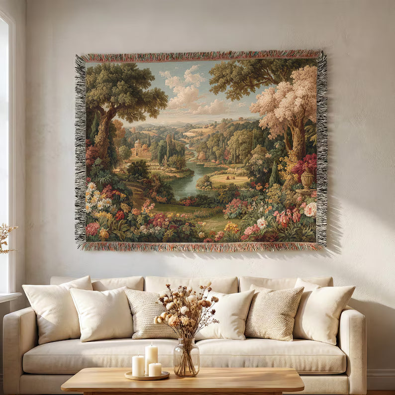 Vintage Landscape Tapestry - PoeticWovens