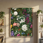 Vintage Colorful Floral Woven Blanket - PoeticWovens